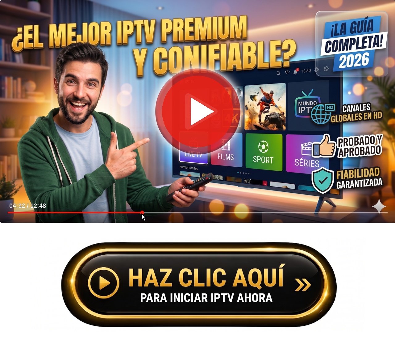 Demostración visual del diseño de Solucion IPTV Smarters Pro Se Queda en Blanco optimizado para televisores inteligentes modernos